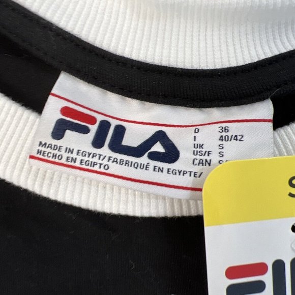 Fila Womens Short Sleeve Crew Neck Jersey Tee Pink White Black Small - Picture 3 of 9